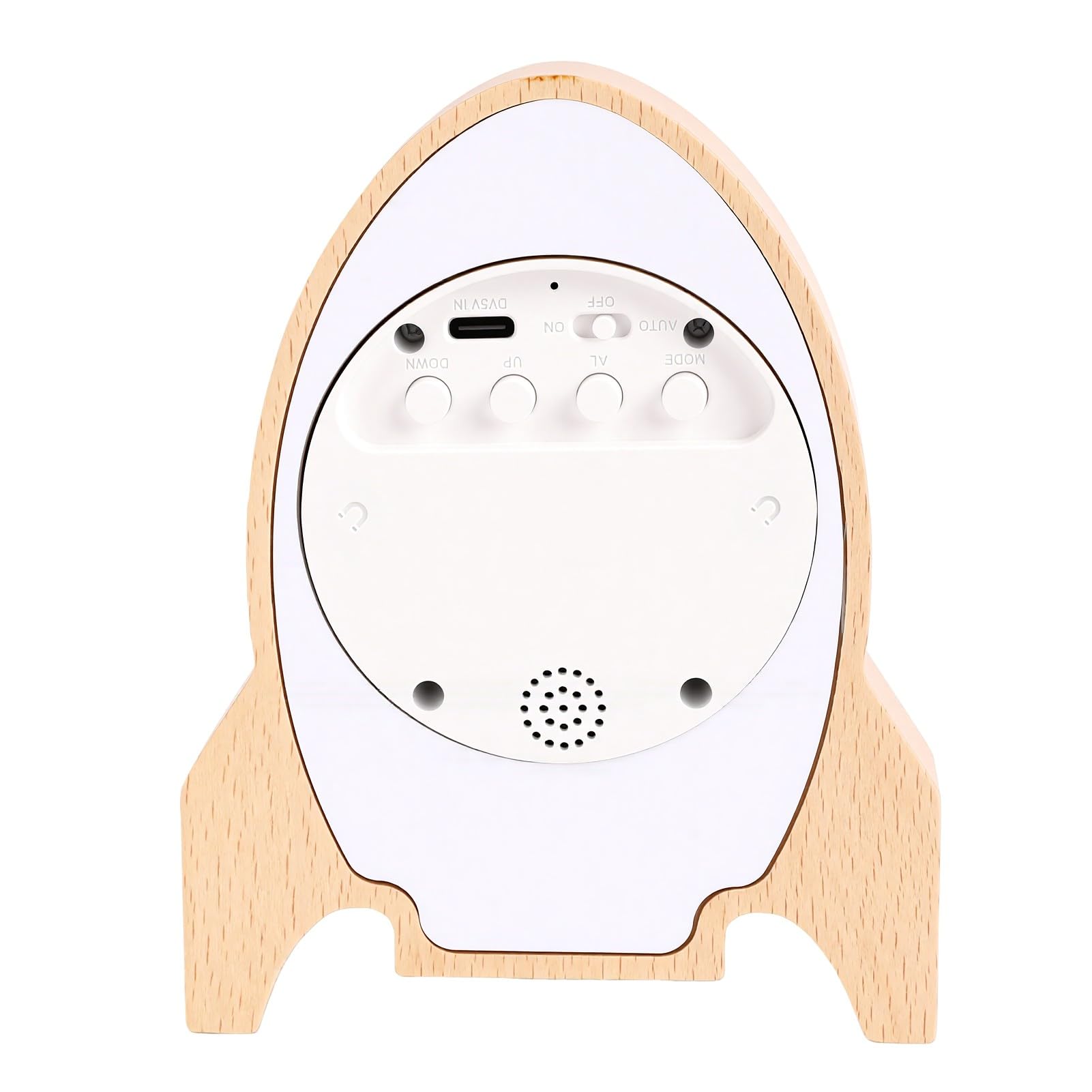 SIXRUN Luce Notturna in Legno con Sensore di Movimento e Orologio, 3000K