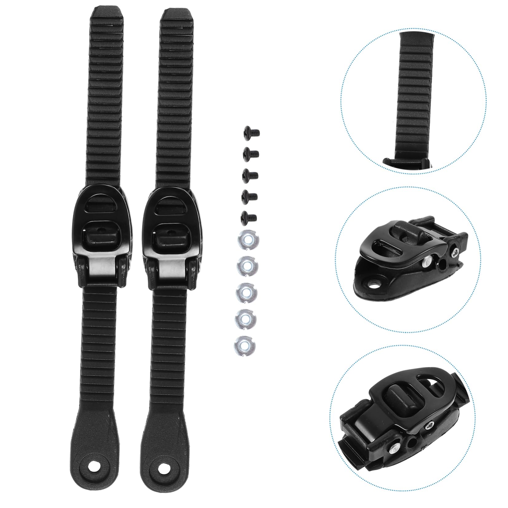 Anneome 2 Set Scooter Skate Fibbie E Cinghie Di Fissaggio Accessori Per Pattini A Rotelle Cinghie In PVC Resistente Per Fissaggio Stabile Adatto Per Pattinaggio In Linea E All'aperto