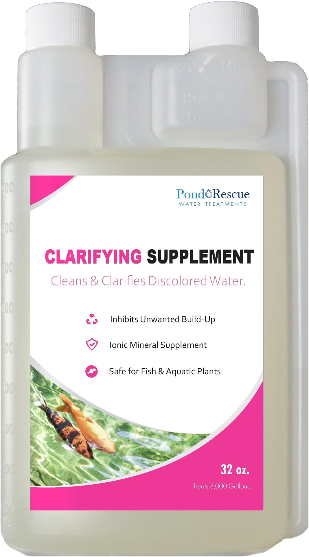 Anjon Mfg Rescue Water Treatment RCS32OZ - Clarifying Supplement 32 oz Treats 8,000 Gallons