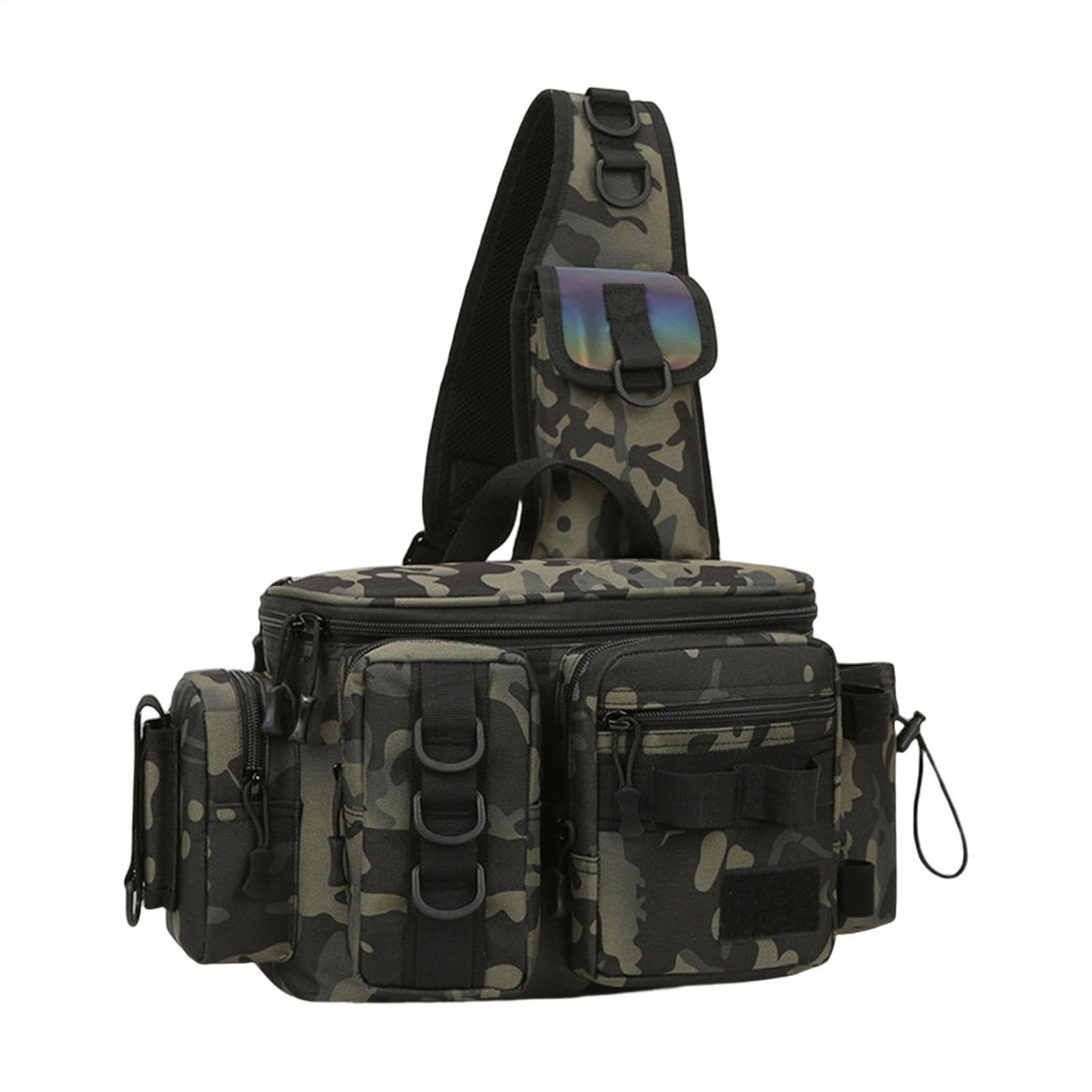 Torba wędkarska Fanny Pack, uchwyt na wędkę, torba wędkarska, torba na | na kemping, polowanie, wędkowanie na świeżym powietrzu, duży., G, Patrz opis