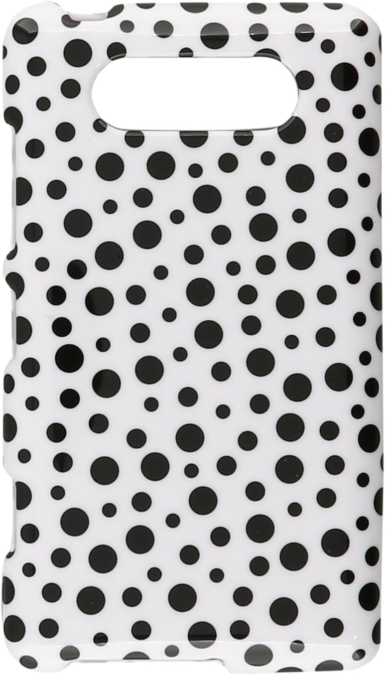 MYBAT NKN820HPCIM1034NP Compact and Durable Protective Cover for Nokia Lumia 820-1 Pack - Retail Packaging - Black Mixed Polka Dots