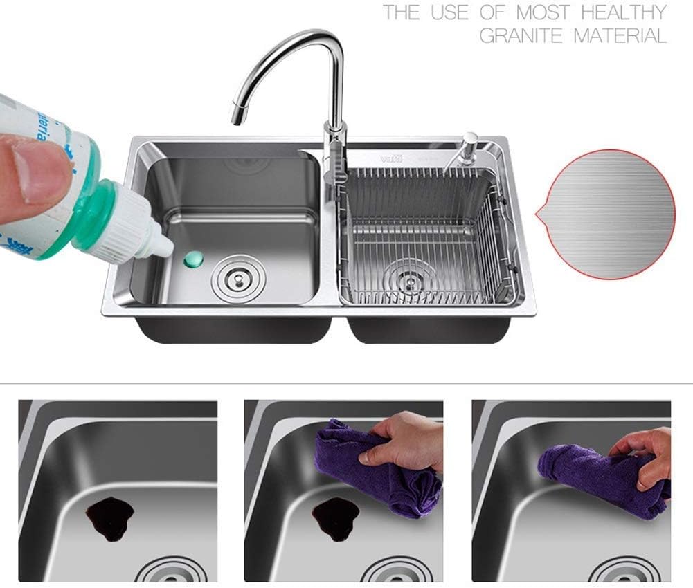 Drop-in/Double Bowl 304 Stainless Steel Kitchen Sink Faucet Combo Set, with Two Grids, Strainer & Drainer Waste Plumbing Pipesm