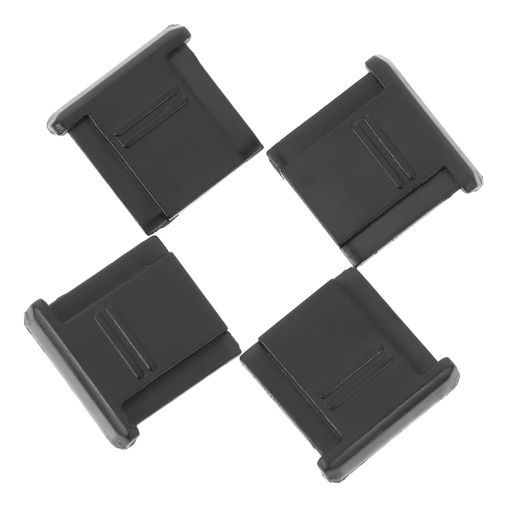 KICHOUSE 4 Pcs Hot Shoe Protective Cover Camera Supply Hot Shoe Mount Cap Flashlight Cover DSLR Camera Shoe Holders Hot Shoe Cap Protector for Hot Shoe Hot Shoe Converter Abs Black