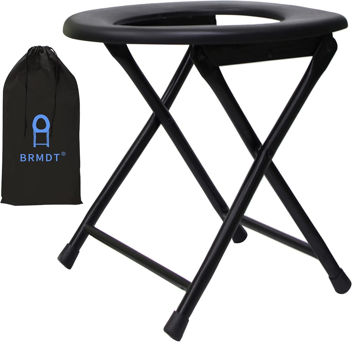 BRMDT Portable Toilet for Camping, Foldable Outdoor Temporary Commode, Emergency Porta Potty/Bathing Auxiliary Stool for Elderly & People with Mobility Difficulties, Yoni Steam Seat, Sitz Bath Stool