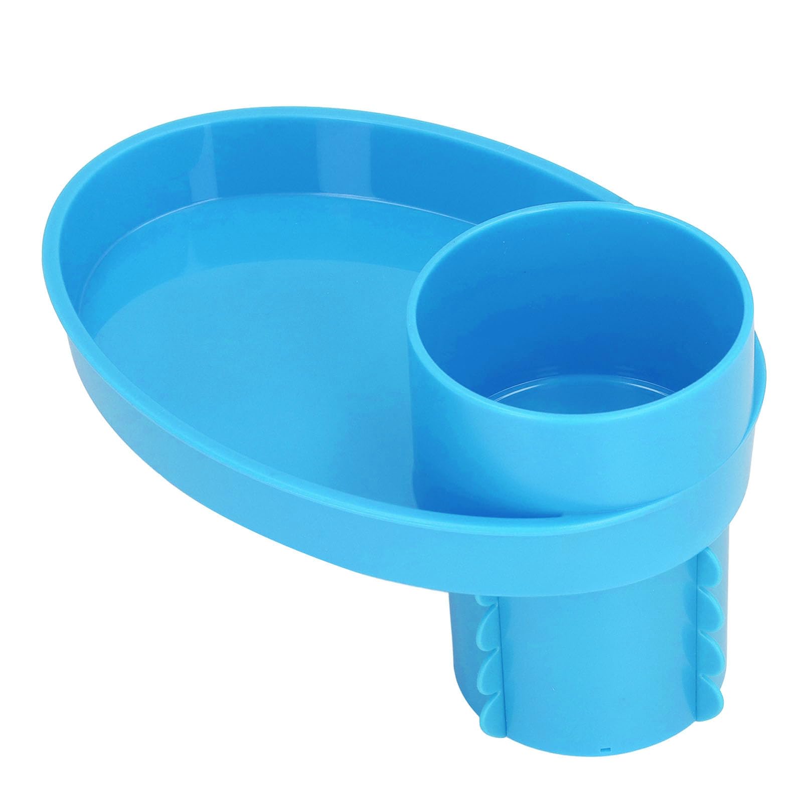 Bandeja de aperitivos para asiento de coche para niños con diseño seguro y resistente, uso versátil, diseño compacto y portátil, fácil de colocar, portavasos (azul)