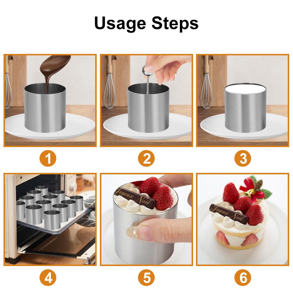 Stampo Furbo CIRULLI Stampo Rettangolare Torta Acciaio Inossidabile Telaio Kit Pasticceria Con Accessori - 14