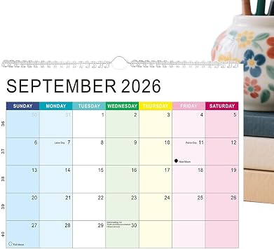 2026 Desk Calendar Weekly Daily with Holidays