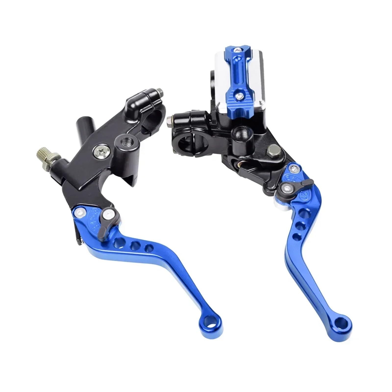 Ktebnwosd Blue Universal Motorcycle Brake Master Cylinder 22Mm Hydraulic Clutch Lever Adjustment Brake Clutch Handle For Ho&Nda For Ya&Maha Brake Clutchs Levers