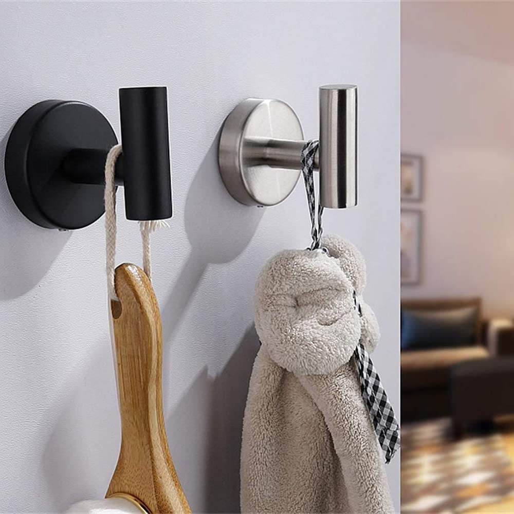 2 Uds, Gancho para Abrigo De Acero Inoxidable, Ganchos para Toallas De Baño Montados En La Pared, Percha, Gancho para Ropa, Armario, Armario, Puerta, Organizador Colgante