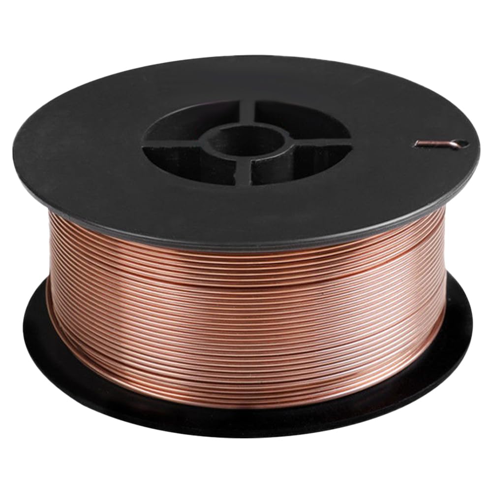 1 rotolo di filo per saldatura in acciaio al carbonio senza gas, per saldatura a filo animato, per una maggiore produttività per lavori industriali e di riparazione, oro rosa 1,2 mm