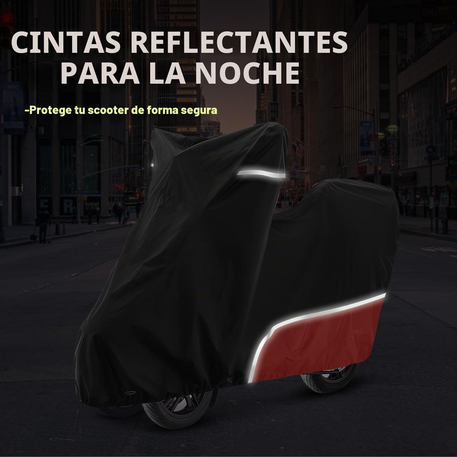 Funda de moto para exteriores, impermeable y resistente al invierno, de tela Oxford 420D, compatible con Piaggio MP3 250/310/300/350/400/500/530 (rojo)