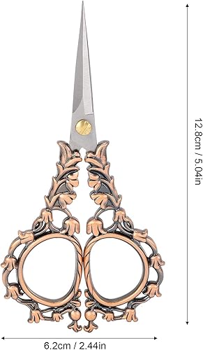 Miniatura 7 de Tijeras de bordado de costura de diseño europeo vintage antiguo para costura de tela - Bronce H (bronce antiguo)