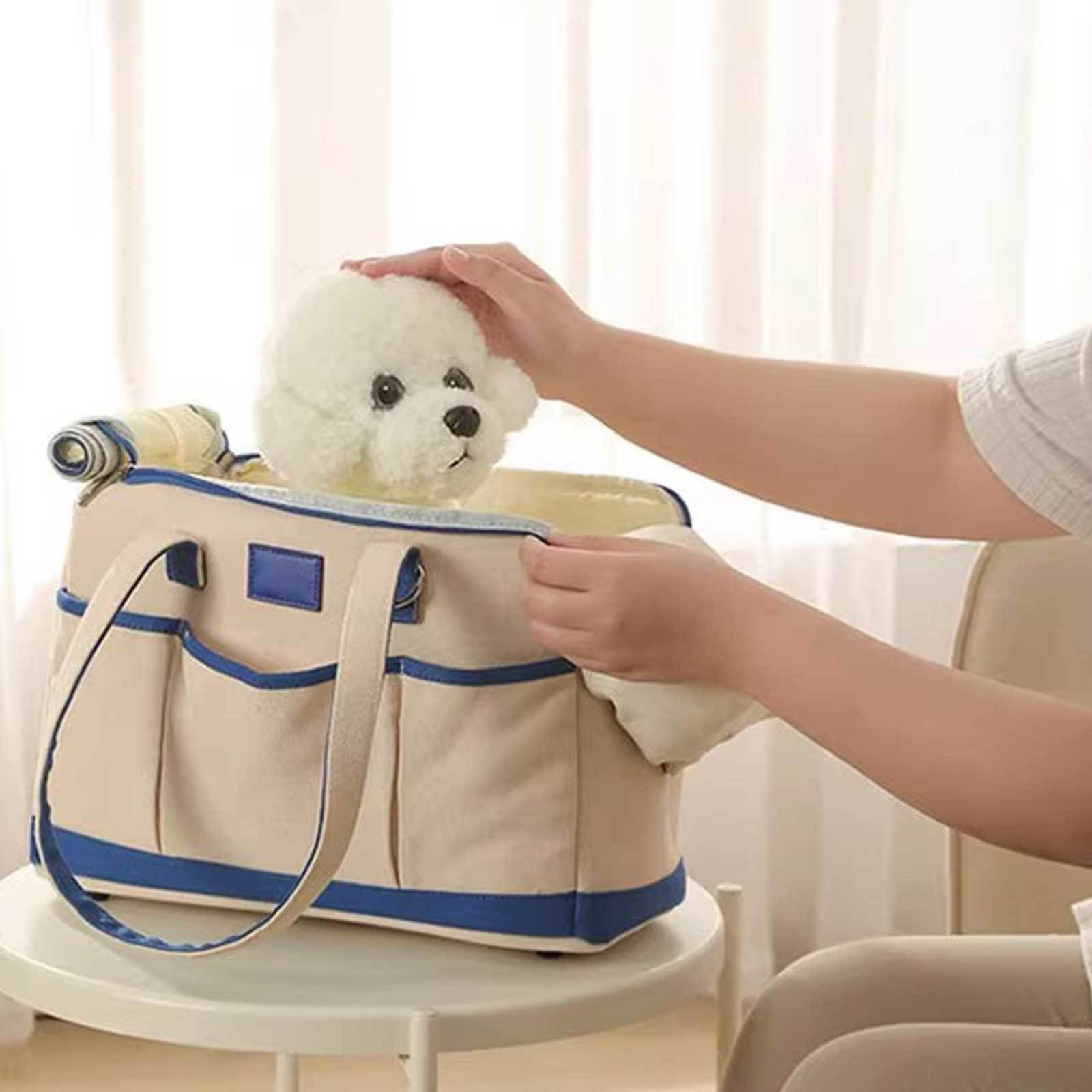 Bolso de Viaje para Mascotas Monedero para Perros Monedero de Animales Pequeños Bolsa para Cachorros Mochila para Perros para Perros Pequeños, Gatos para Viajes Al Aire Libre,Blue