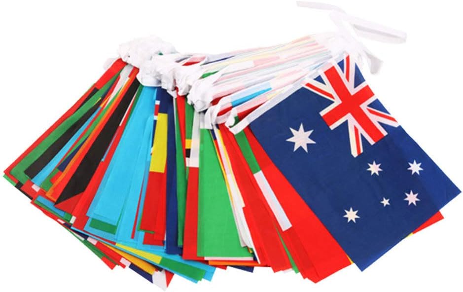 Healifty Multi-Color Foldable Polyester Banner - Countries & International Flags - Multi-Purpose Decoration