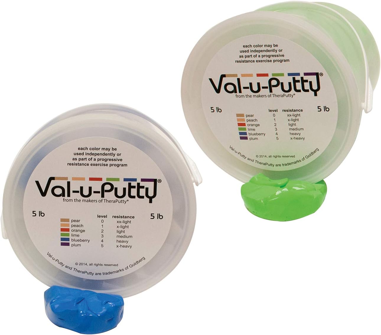 Exercise Putty - Lime, Blueberry - 5 LB Each - Bundle