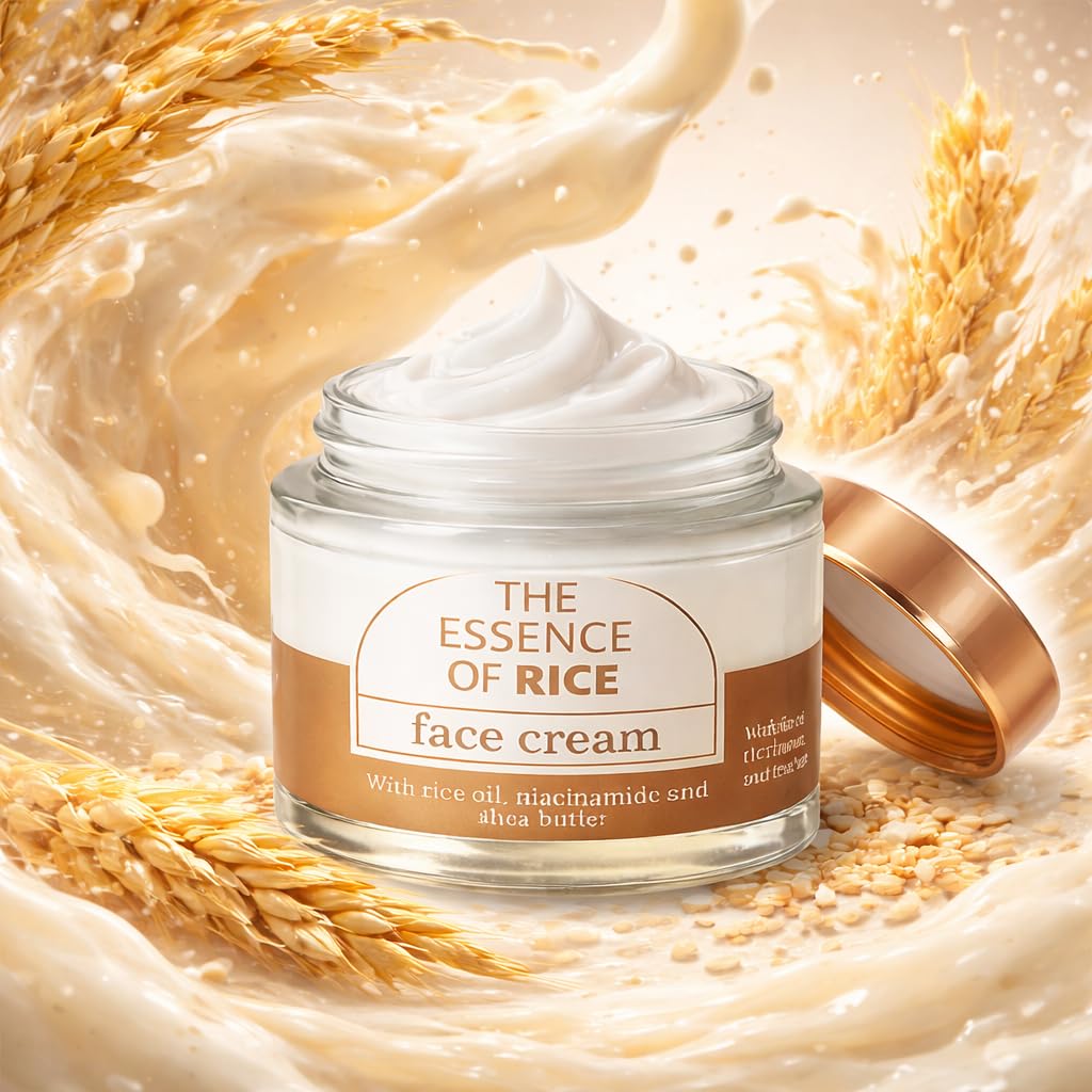 Hydrating Face Cream with Rice Oil, Niacinamide & Shea Butter – Nourishes, Softens & Revitalizes for Radiant, Smooth Skin – 50 ml - Image 7