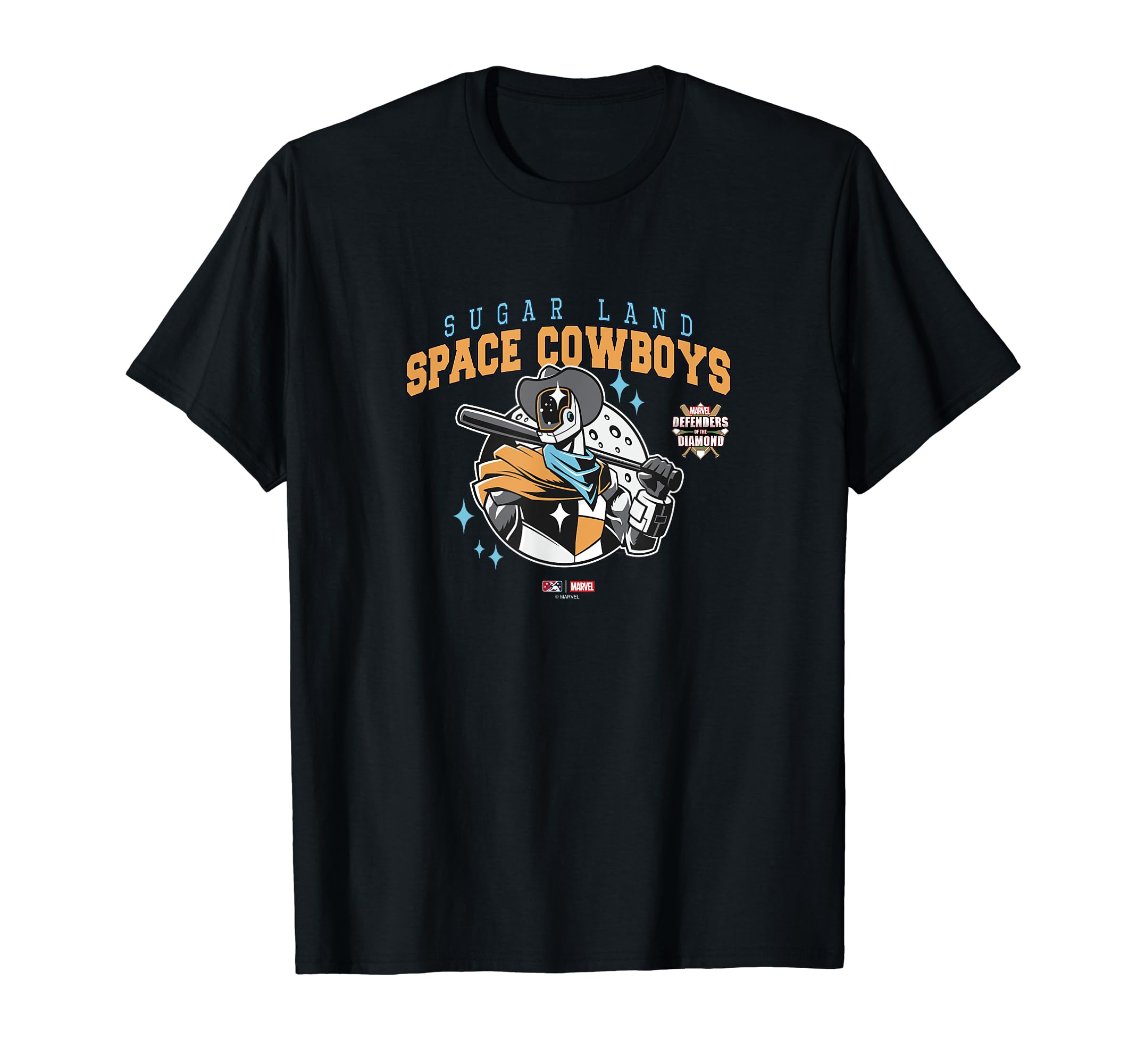 Marvel x MiLB Sugar Land Space Cowboys Big Chest Logo T-ShirtOEKO-TEX STANDARD 100