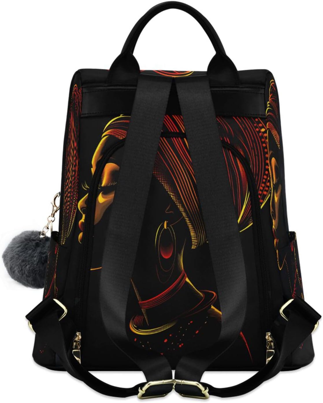 ALAZA Beautiful African American Woman Backpack Purse for Women Anti Theft Travel Bag Fashion Back Pack Shoulder Bag Handbag