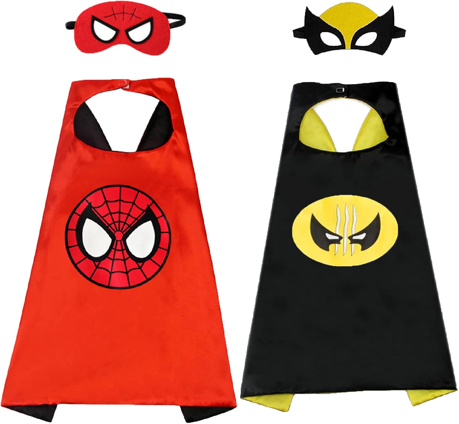 Weploda 4 Piezas Superhéroe Capes Disfraces para Niños, Disfraz Superheroe Máscaras, Ropa Infantil como Fiestas de Cumpleaños Infantiles, Disfraces de Halloween o Carnaval