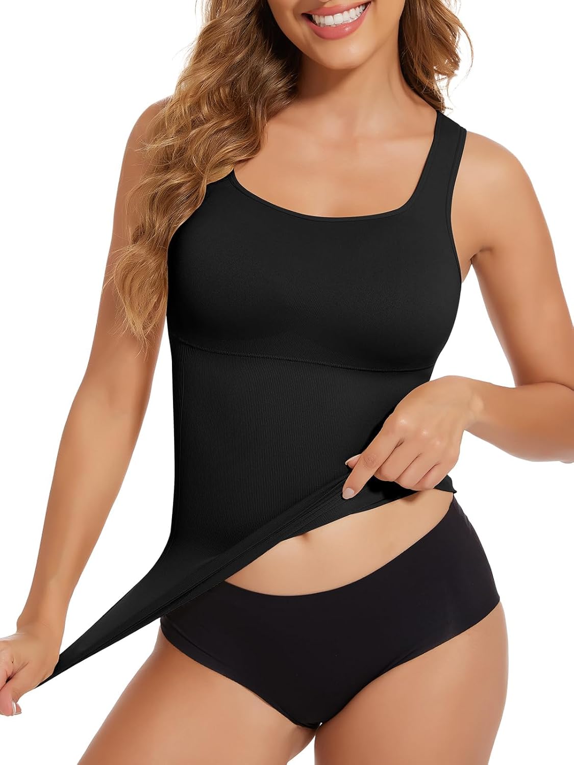 JOYSHAPER Shapewear Tops with Tummy Control Shapewear Camisole Tanks Square Neck Compression Tank Tops for Women