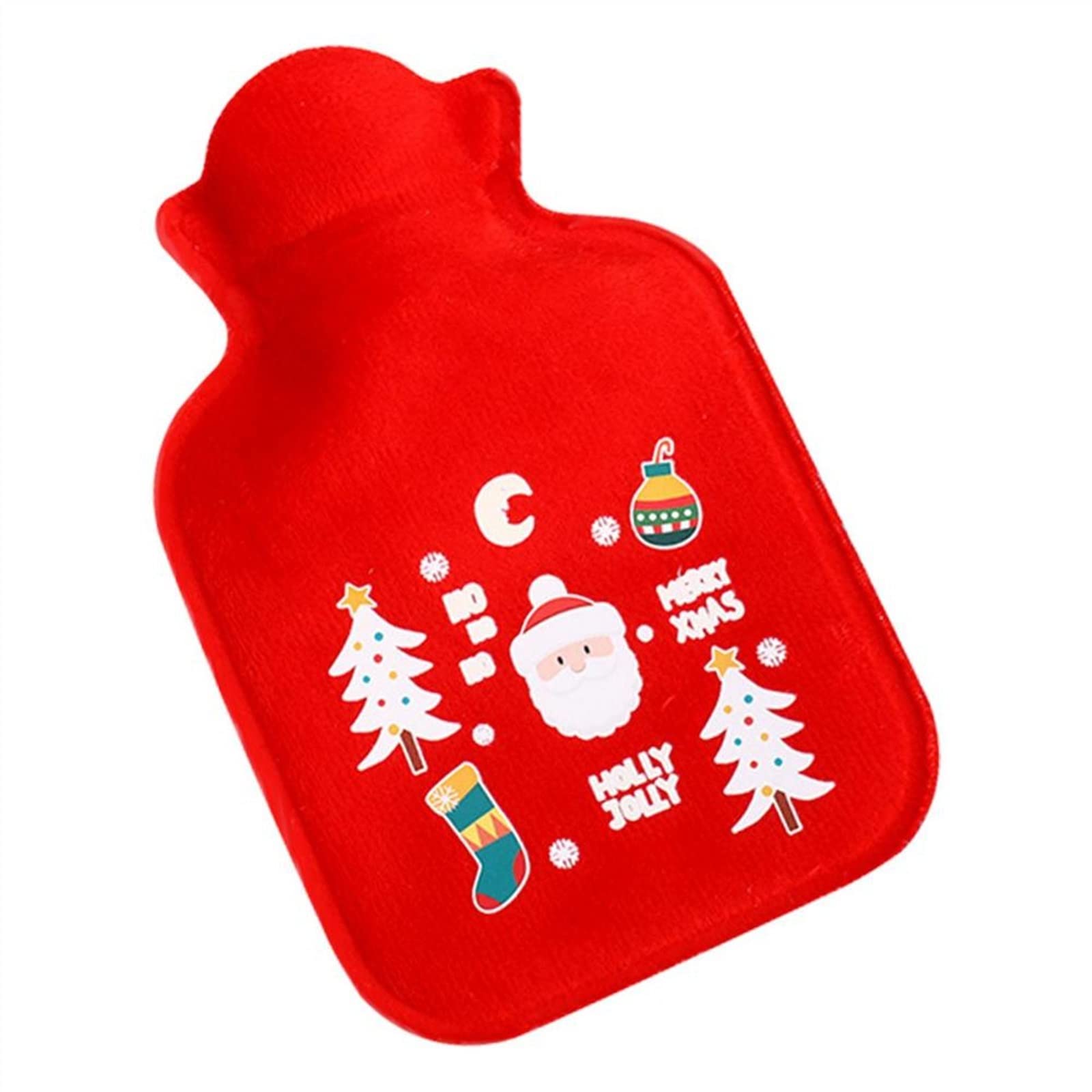 Portable Durable Hot Water Bottle with Cartoon Pattern Christmas Hand Warmers BPA Free Hot Water Bag for Neck, Shoulder Pain and Hand Feet Warmer, Winter Charging Electric Hand Warmer (Color : B)