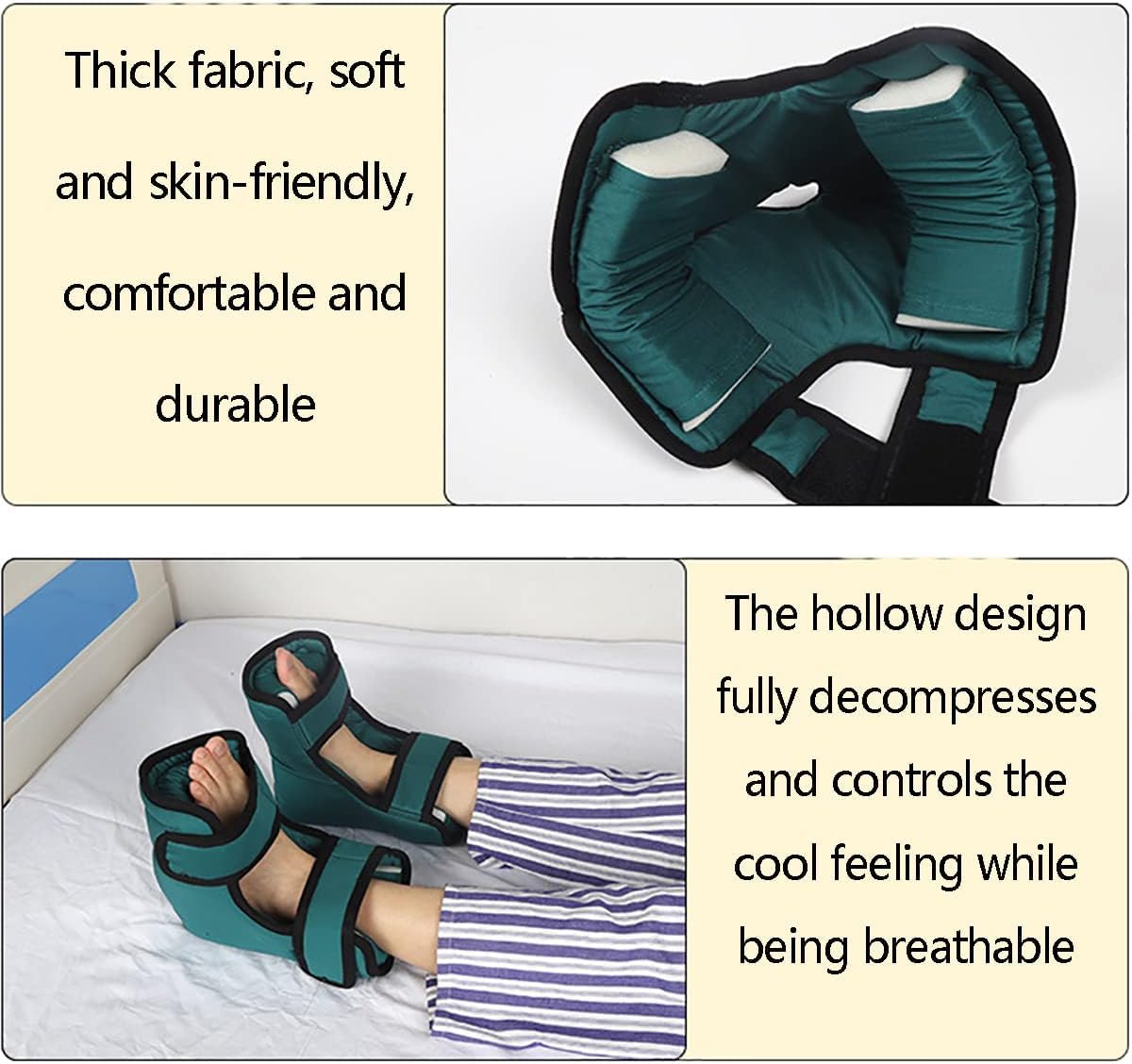 1 paire de coussinets de protection de talon pour soulager la pression, doux et lavable pour soulager la pression, escarres, blessures – Oreiller de pied
