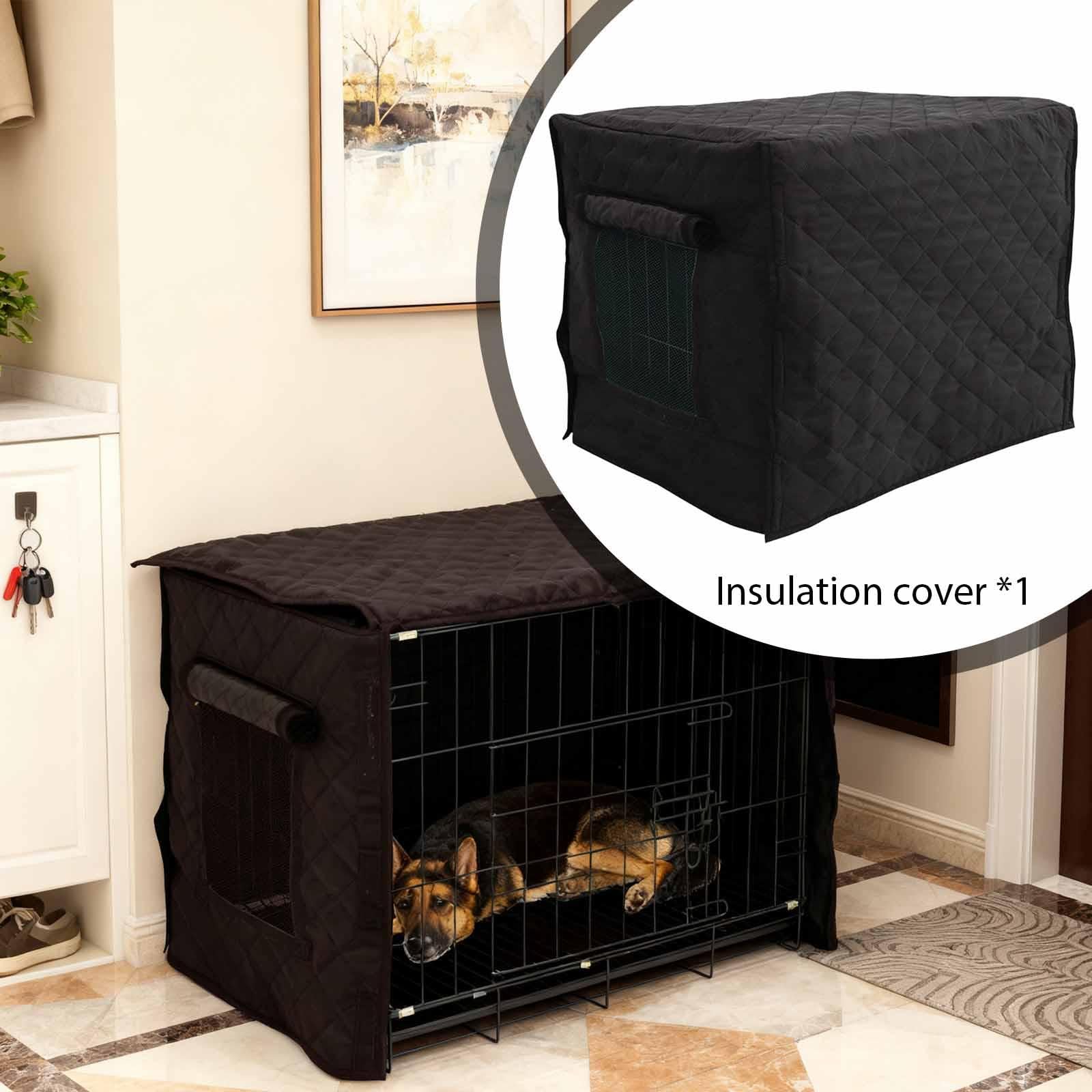 Cubierta para Jaula de Perro Resistente Plegable Transpirable con Ventana Ventilada Y Fácil Instalación Adecuada para Mascotas en Invierno Y Uso en In