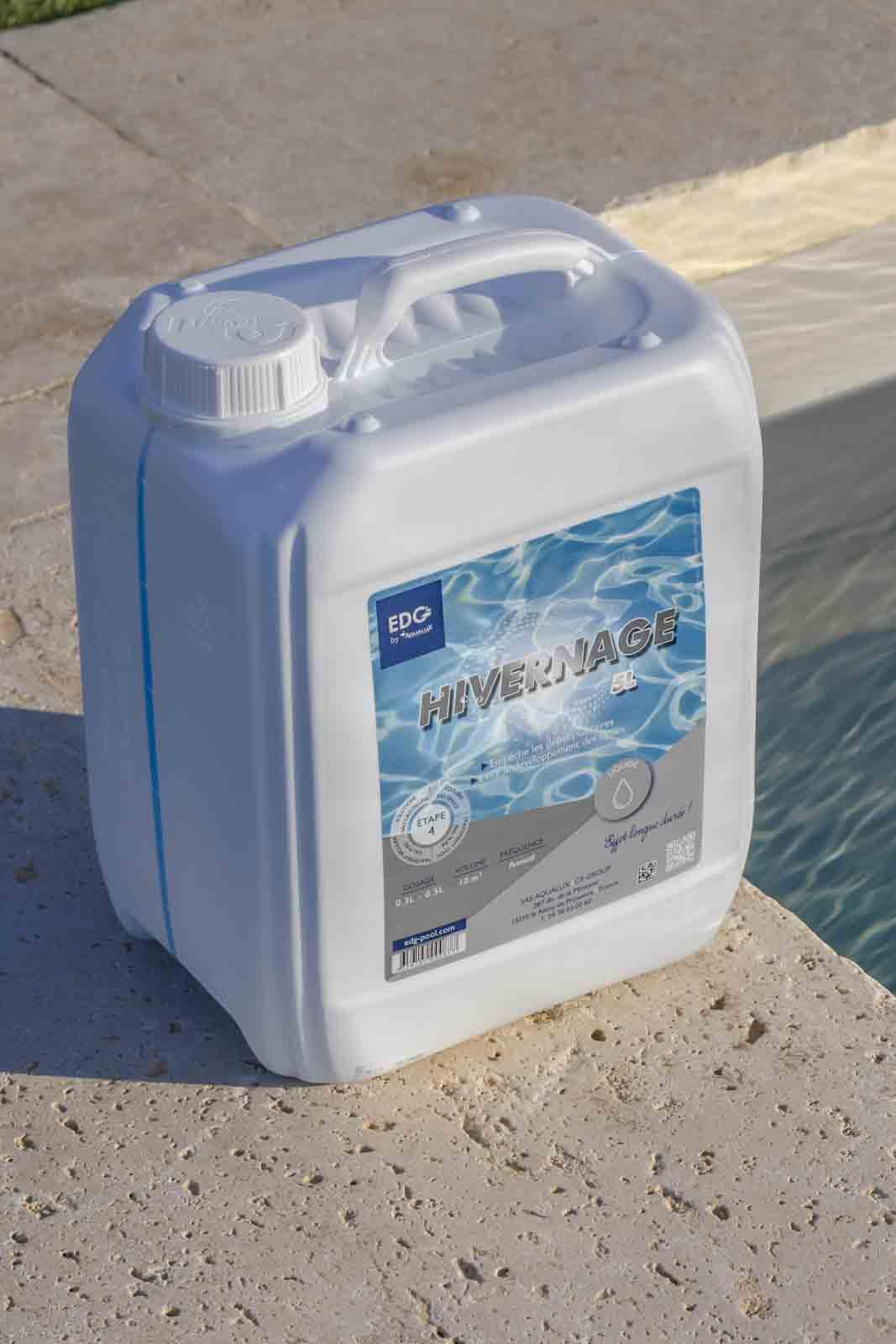 Hivernage Piscine - Anti Algues - Anti dépôts - Protection Des Équipements et des Revêtements - Bidon 5 Litres - EDG