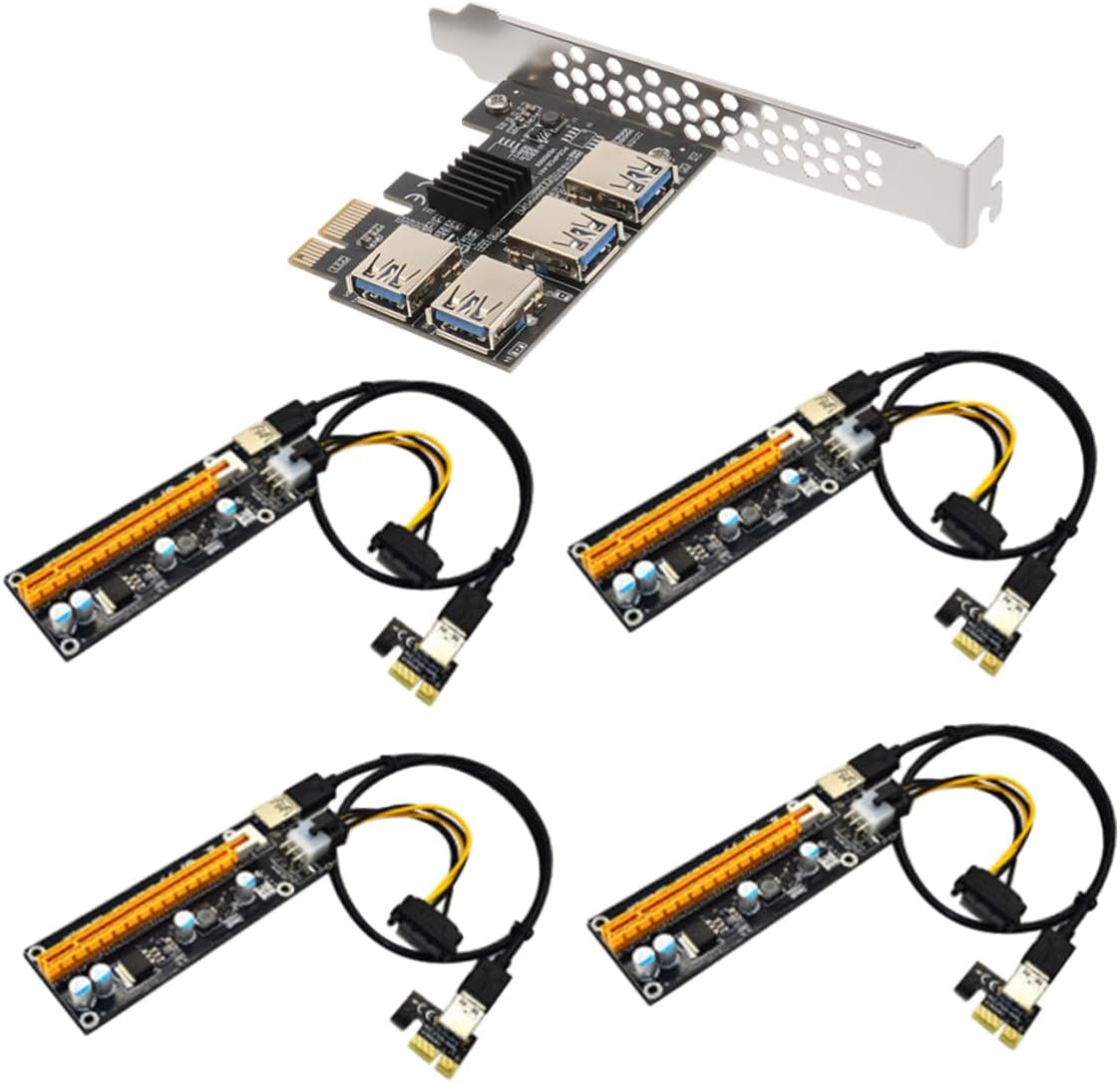 Artibetter Pci-e Riser Extension Card with USB Ports Pci Express Adapter for Mining and Gaming Easy Installation Stable and Reliable Performance for Desktop Expansion