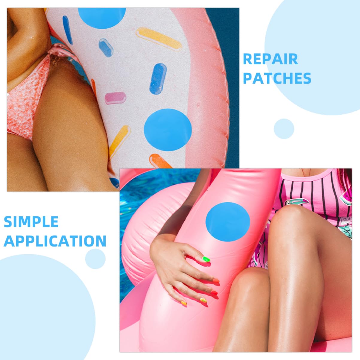 Sosoport Pool Reparatur Werkzeuge Pool Flicken Schwimm Reparatur Reparaturset Für Aufblasbare Boote Pool Auskleidungen Unterwasser Reparierset Aus Vinyl Für Aufblasbare Boote Schwimm
