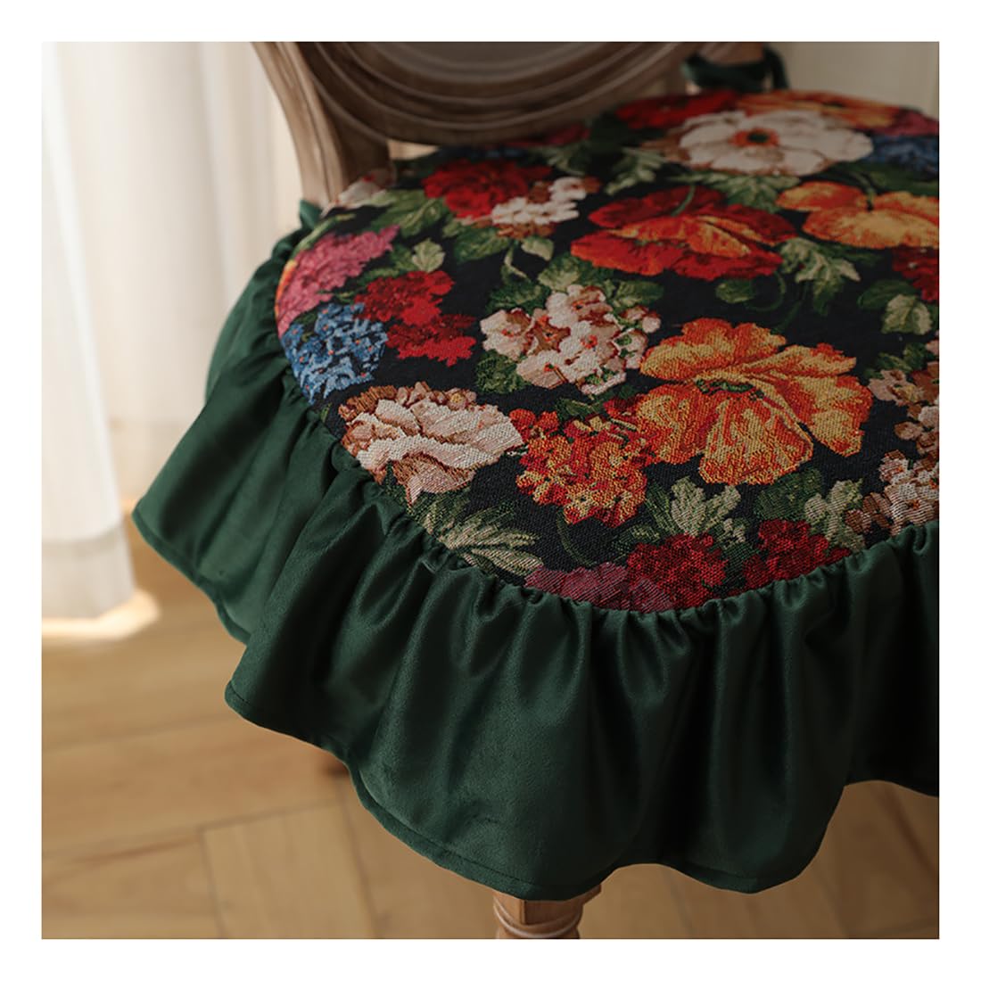 VHJdtE Seat Cushion, Kitchen Dining With Ties|Removable And Washable Seat Pads|Floral Pattern Comfort Butt Pad For All Seasons(A)