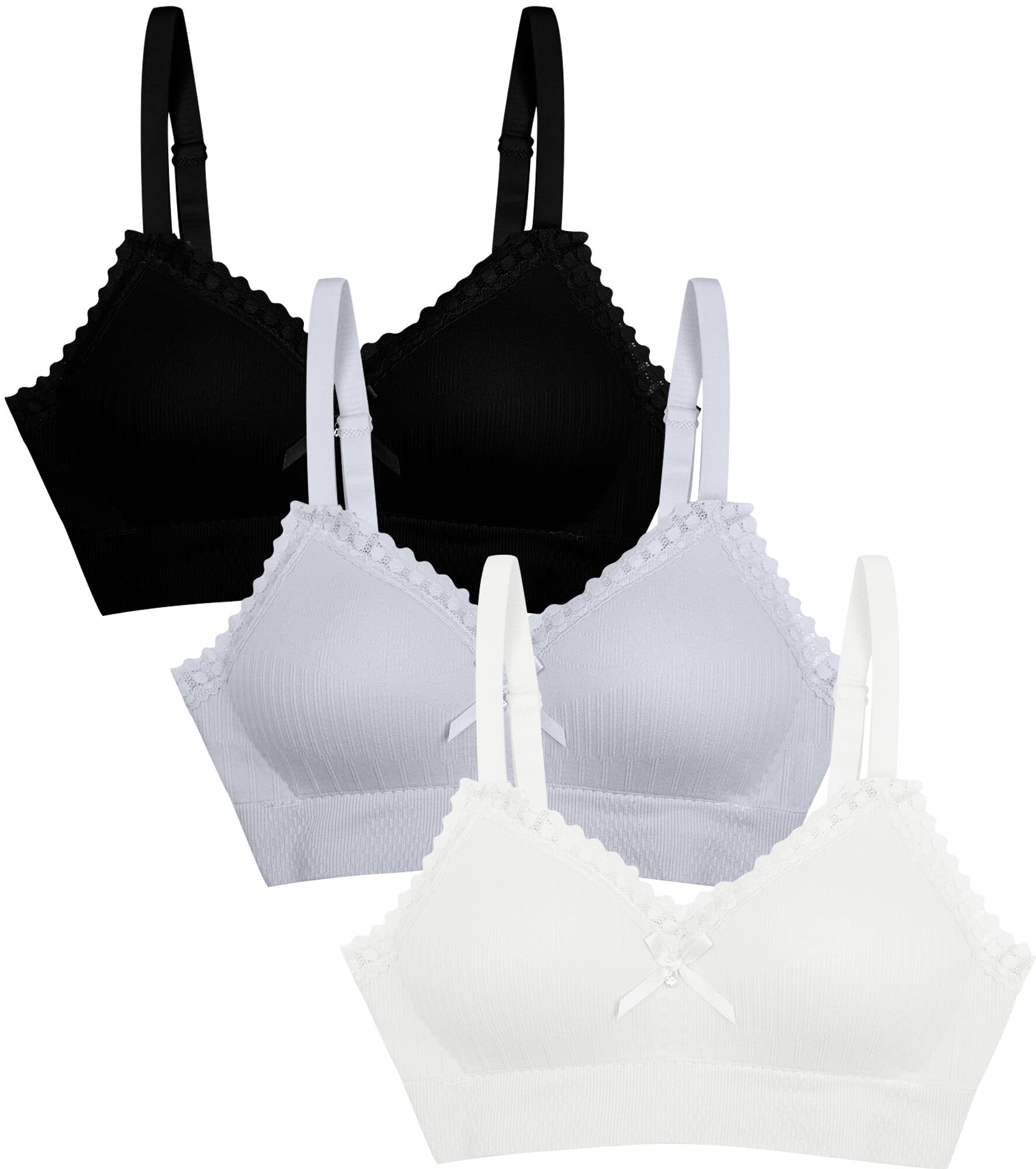 SEAUR Meisjesbeha, 6 stuks, tienerbeha met verstelbare schouderbanden, draadloze trainingsbeha, ademende sportbeha voor meisjes, voor tienermeisjes, jonge vrouwen, Kleur 2 (6 stuks), 70 SEAUR Meisjesbeha, 6 stuks, tienerbeha met verstelbare schouderbanden, draadloze trainingsbeha, ademende sportbeha voor meisjes, voor tienermeisjes, jonge vrouwen, Kleur 2 (6 stuks), 70