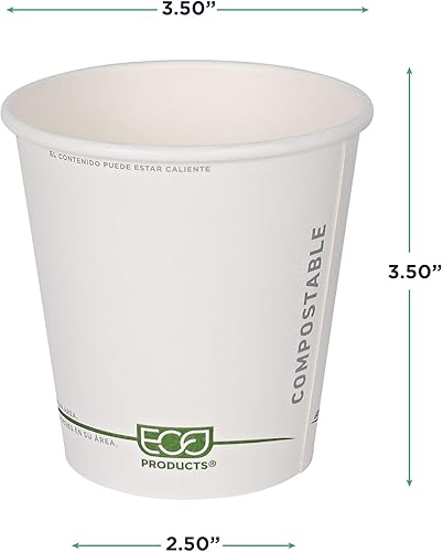 Miniatura 3 de Eco-Products GreenStripe - Taza de café caliente desechable, ecológica, compostable, con forro de ácido poliláctico para llevar, 10 onzas líquidas,