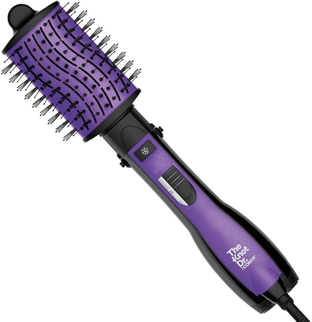 The Knot Dr. pour Conair BC116C Démêlant chaud Air Brosse, Styler humide/sec, Brosse à sécheuse en rose, Brossez 3 Réglages de chauffage, 1000 Watts, sec, de style et de volumisation