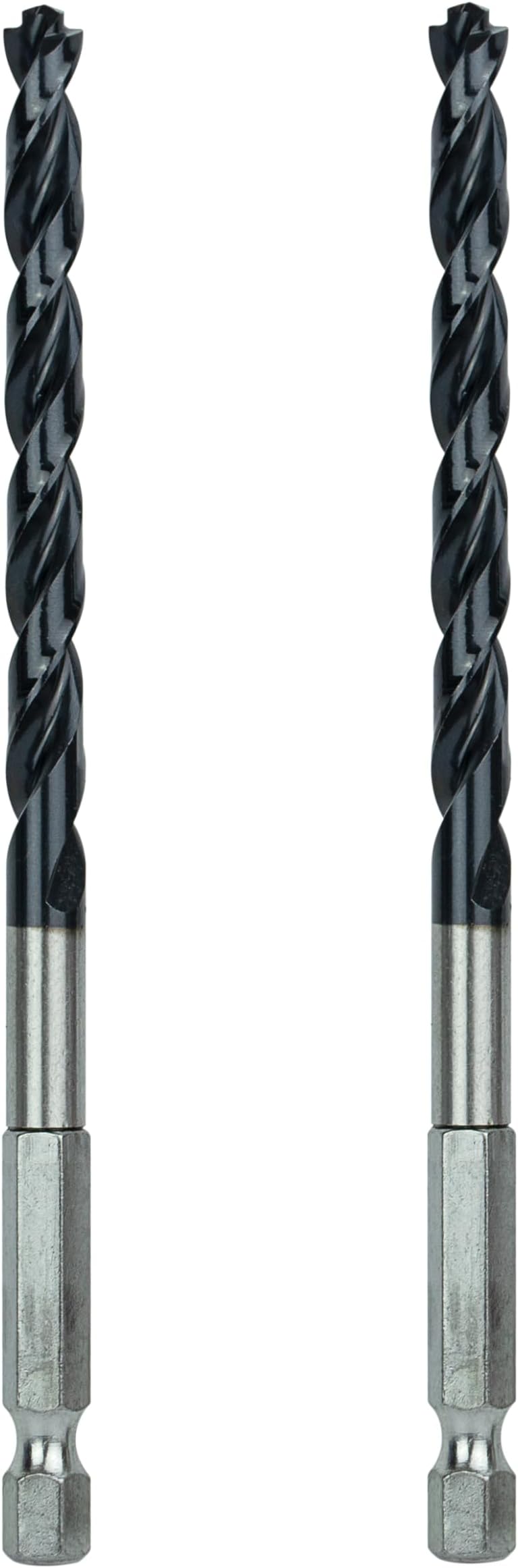 1/4 Inch Cobalt Drill Bits 2pcs Heavy-Duty Metal Drill Bit Set for Steel, Cast Iron, TiAlN Coating, 1/4" Hex Shank (1/4" x 4")