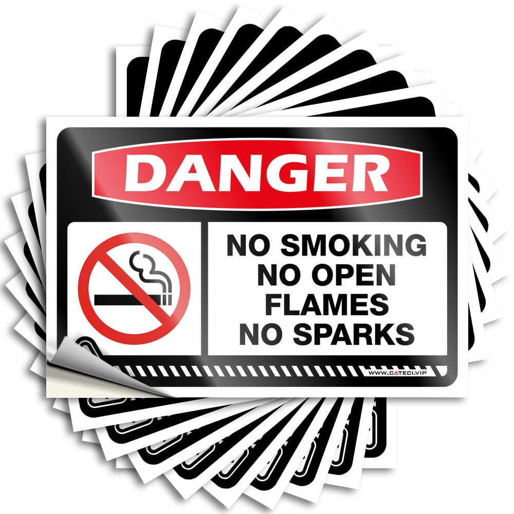 Decal Golden, Classroom Nice Danger No Smoking No Open Flames No Sparks | Funny Kitchen Decor(12X18CM)
