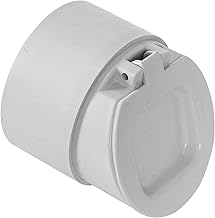 LUXART PVC Drain Backflow Valve 6 in - Premium Anti-Rat, Anti-Cockroach, Anti-Snake Backflow Stopper | Heavy-Duty Non-Return Water Valve with Strainer Cap | Protection for Bathroom & Outdoor Drains