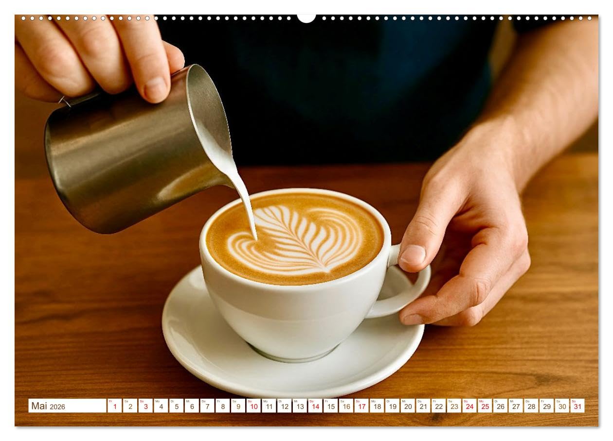 Heißer Kaffee (hochwertiger Premium Wandkalender 2026 DIN A2 quer), Kunstdruck in Hochglanz: Kaffee ist Kult, Leidenschaft und Genuss (CALVENDO Lifestyle)