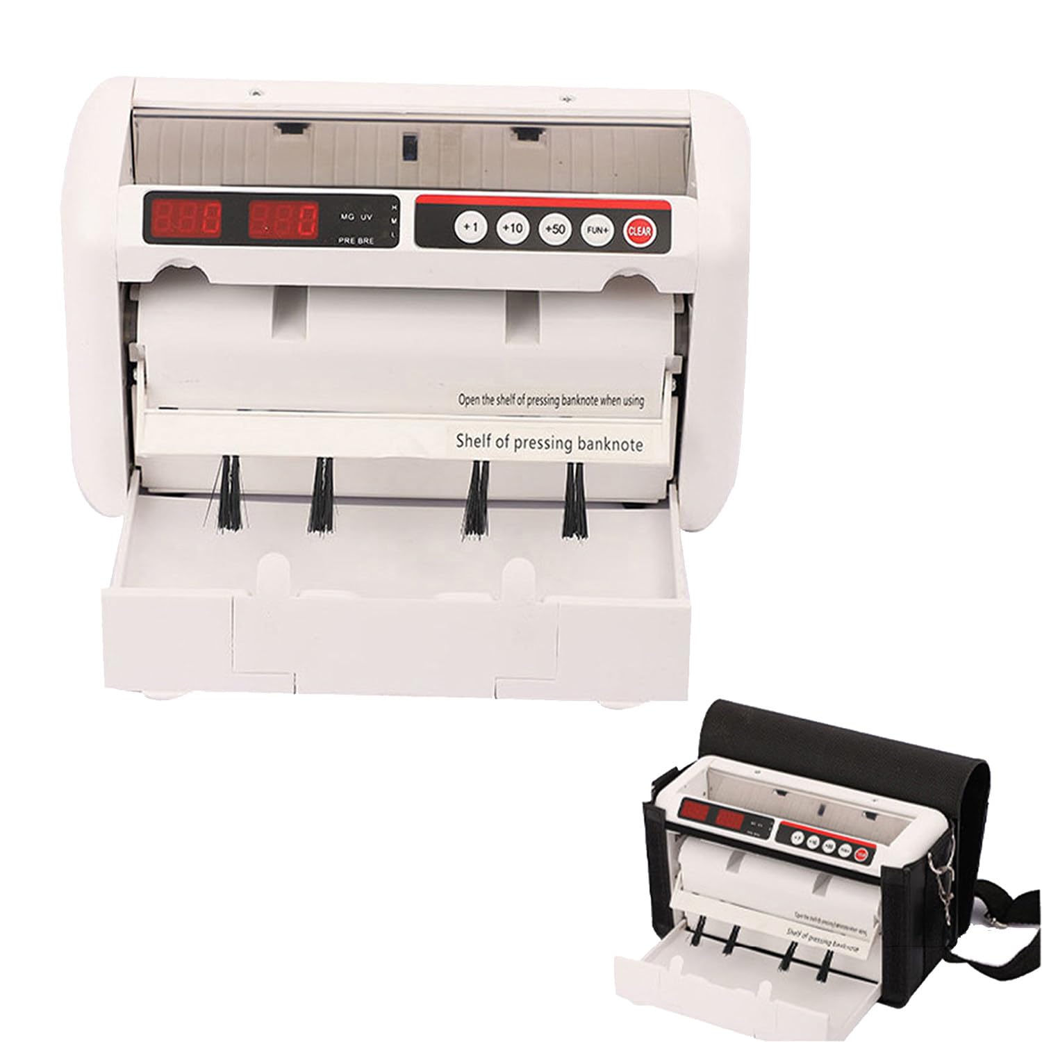 Conta Banconote Professionale Macchina Conta Soldi Contatore di Banconote Verifica Banconote con Rilevatore di Banconote False e Doppio Display LED Portatile