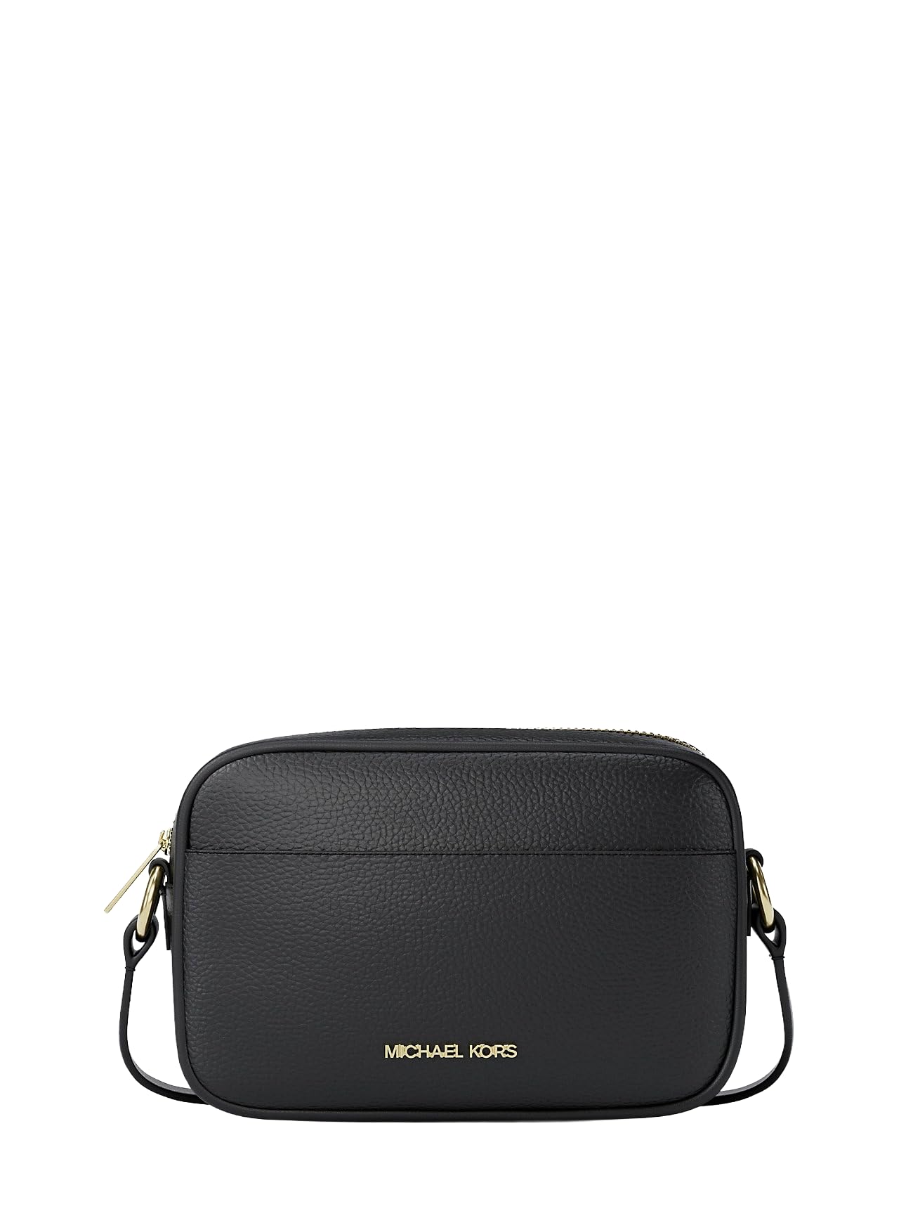 Sac luxe Michael Kors Jet Set en cuir grainé noir finitions métalliques