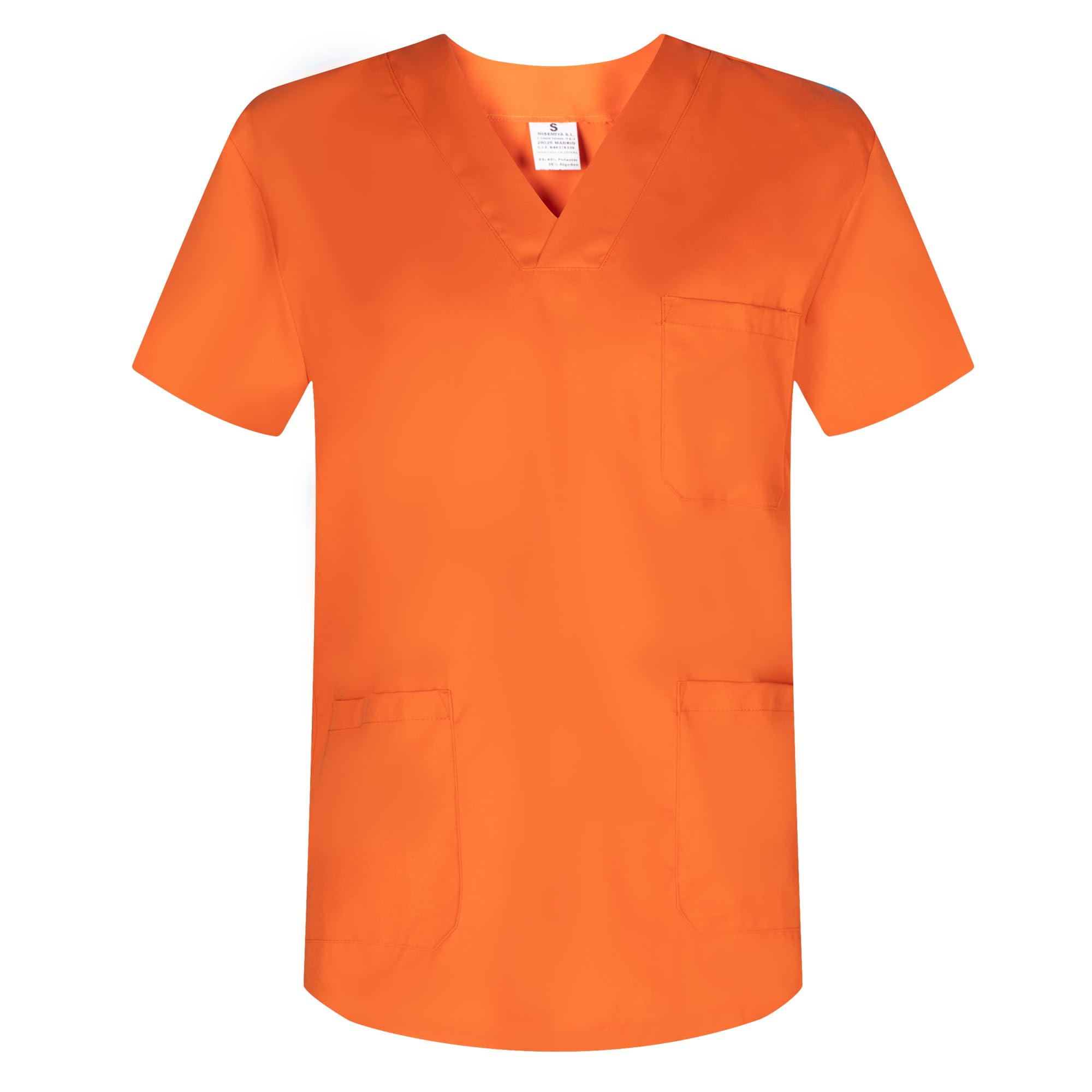MISEMIYA - Medizinische Uniformen Unisex Top Krankenschwester Krankenhaus Berufskleidung - 3XL, Orange