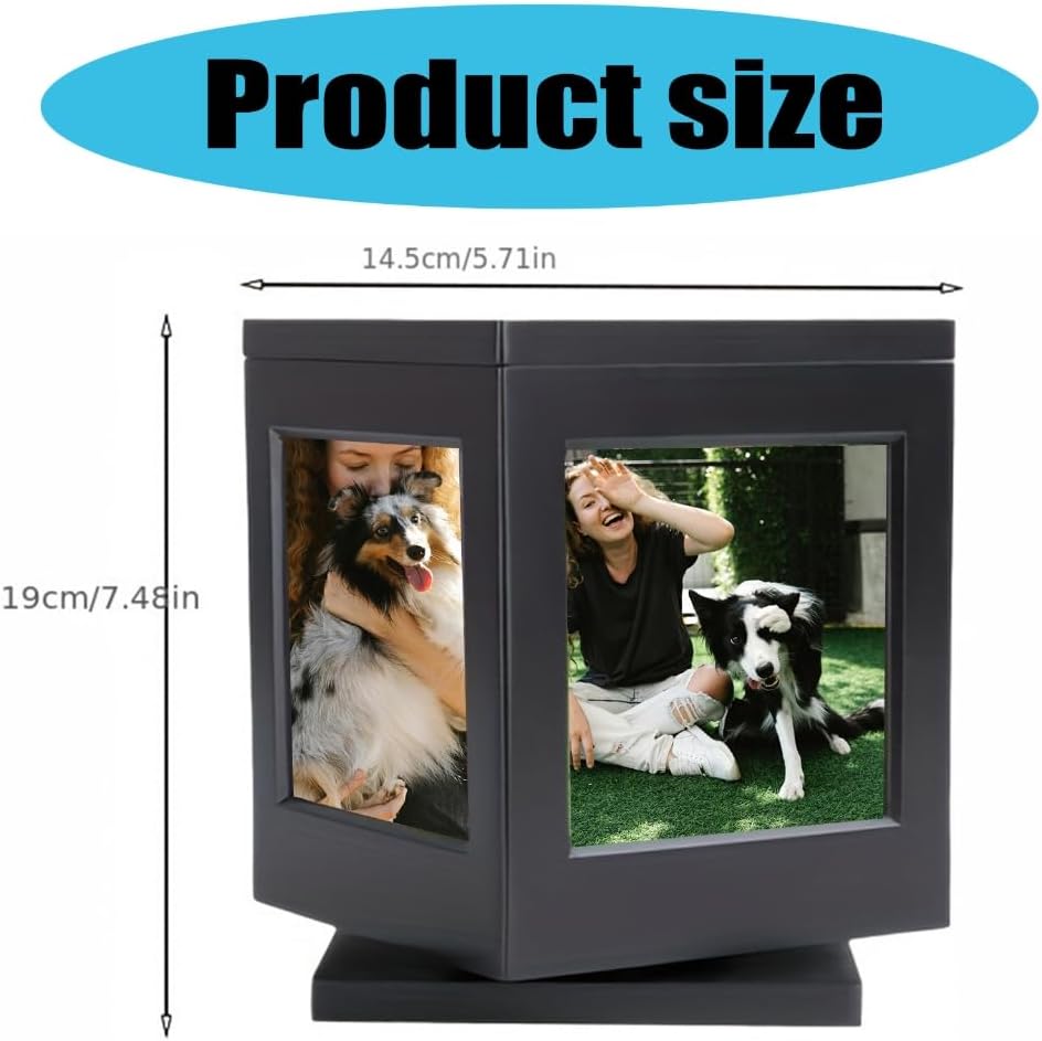 Pet Cremation Box Frame Memorial Box Gift for Pet Owners Photo Display Frame