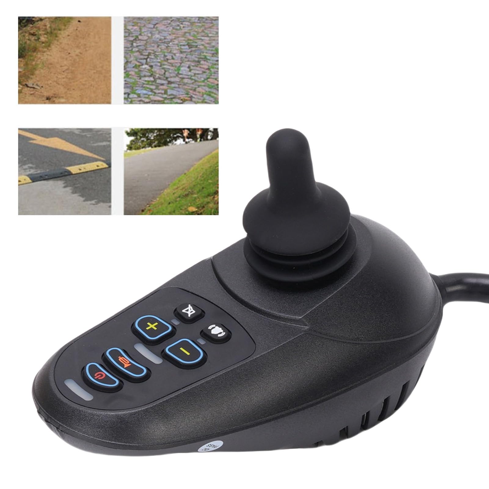 YWBL-WH Controlador de Silla Eléctrica 50A Joystick Universal con Conector de Freno Magnético y Control Remoto para Sillas de Ruedas y Scooters de Movilidad