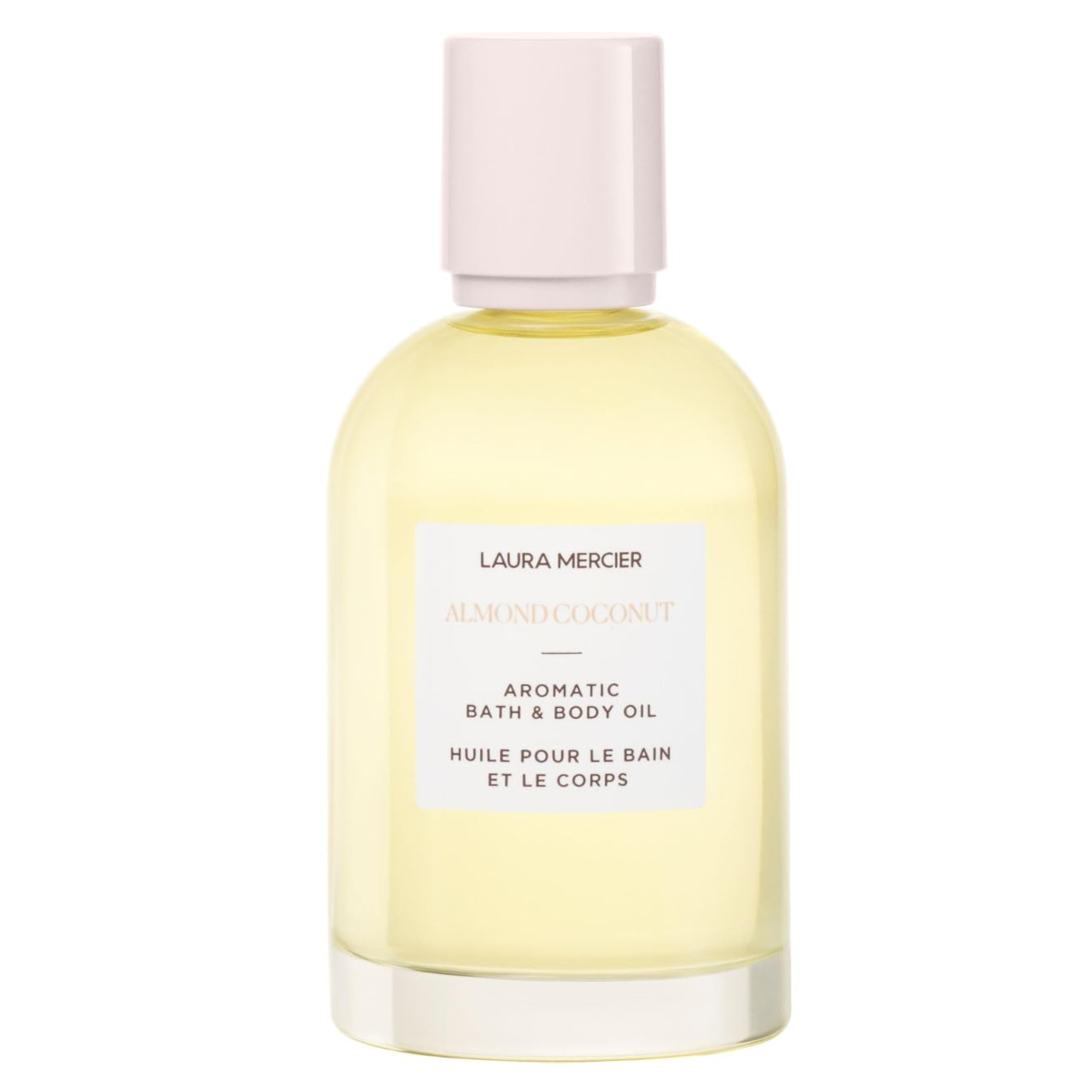 Laura Mercier Aromatyczny olejek do kąpieli i ciała, 48-godzinne nawilżenie, wygładza, zmiękcza i rozjaśnia skórę, luksusowy, migdałowy orzech kokosowy"