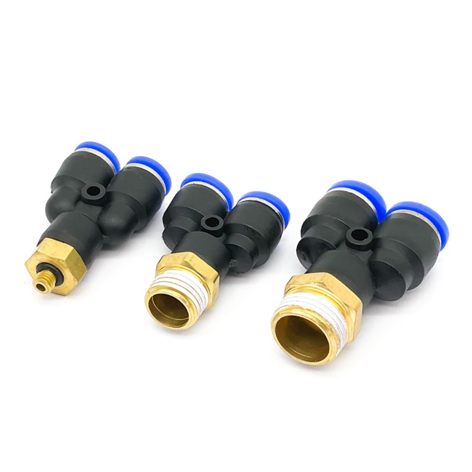 10 STÜCKE PX Pneumatische Armaturen Y-förmiges T-Stück 4-12mm Außendurchmesser Schlauch M5 1/8 "1/4" 3/8 "1/2" BSPT Außengewinde T-Stück Luftanschluss(PX10-04 10PCS)