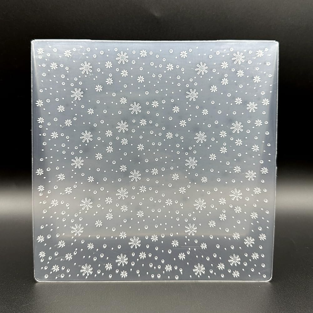 3D Plastic Embossing Folder Template Christmas Snowflakes Falling Texture 5.91x5.91 Inch for Card Making DIY Scrapbooking Paper Crafting Handmade Crafts Scrapbooking Arts Supplies Scrapbook Decor
