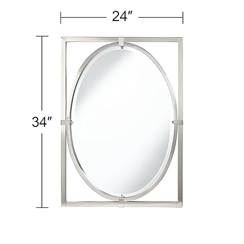 Miniatura 8 de Uttermost Akita - Espejo de pared de níquel cepillado 240 x 358in