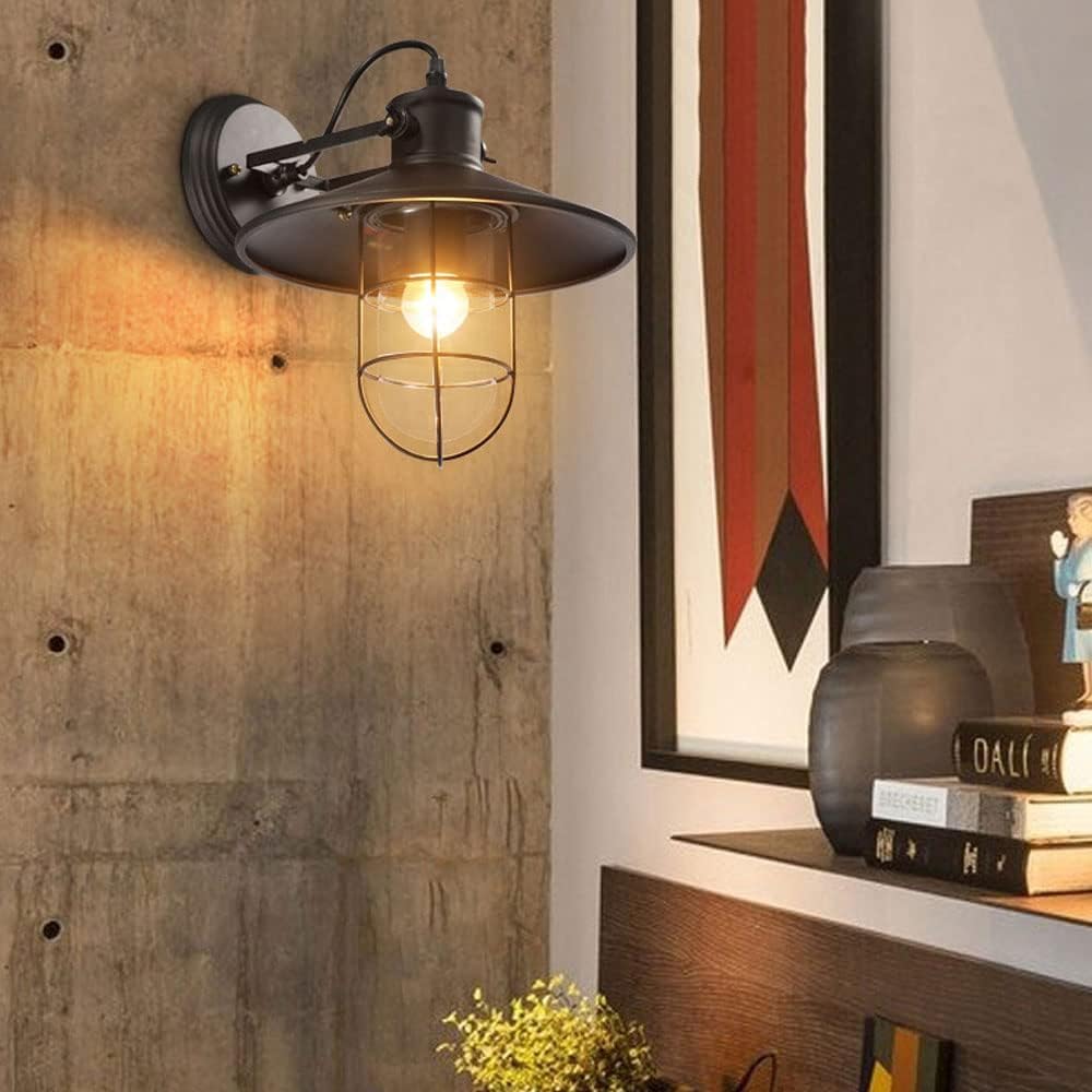 LED Wall Lights Wall Mount Compatible with House Matte Black Metal Modern Farmhouse Outdoor Wall Sconce