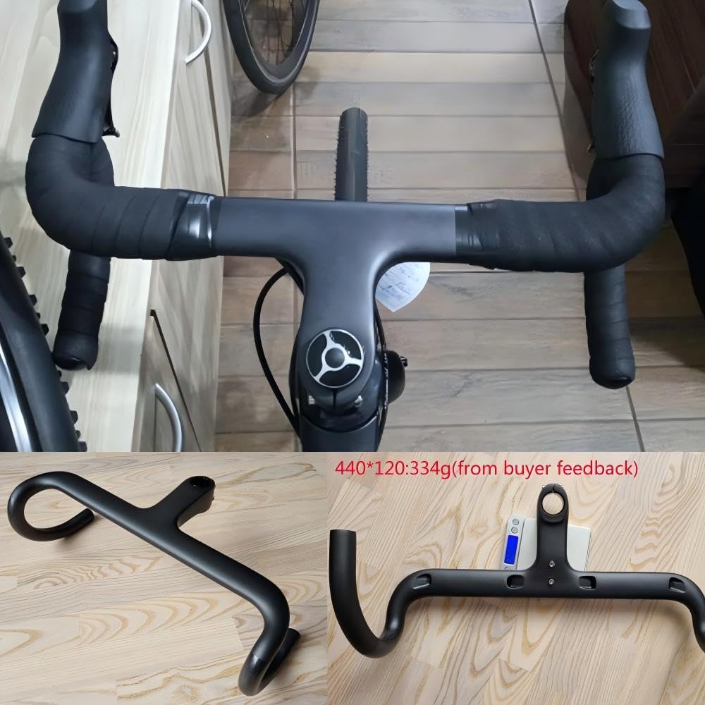 Guidon de vélo de route RXL SL 31,8 mm - Guidon de route en carbone intégré avec potence - Guidon compact UD 420 x 90 mm