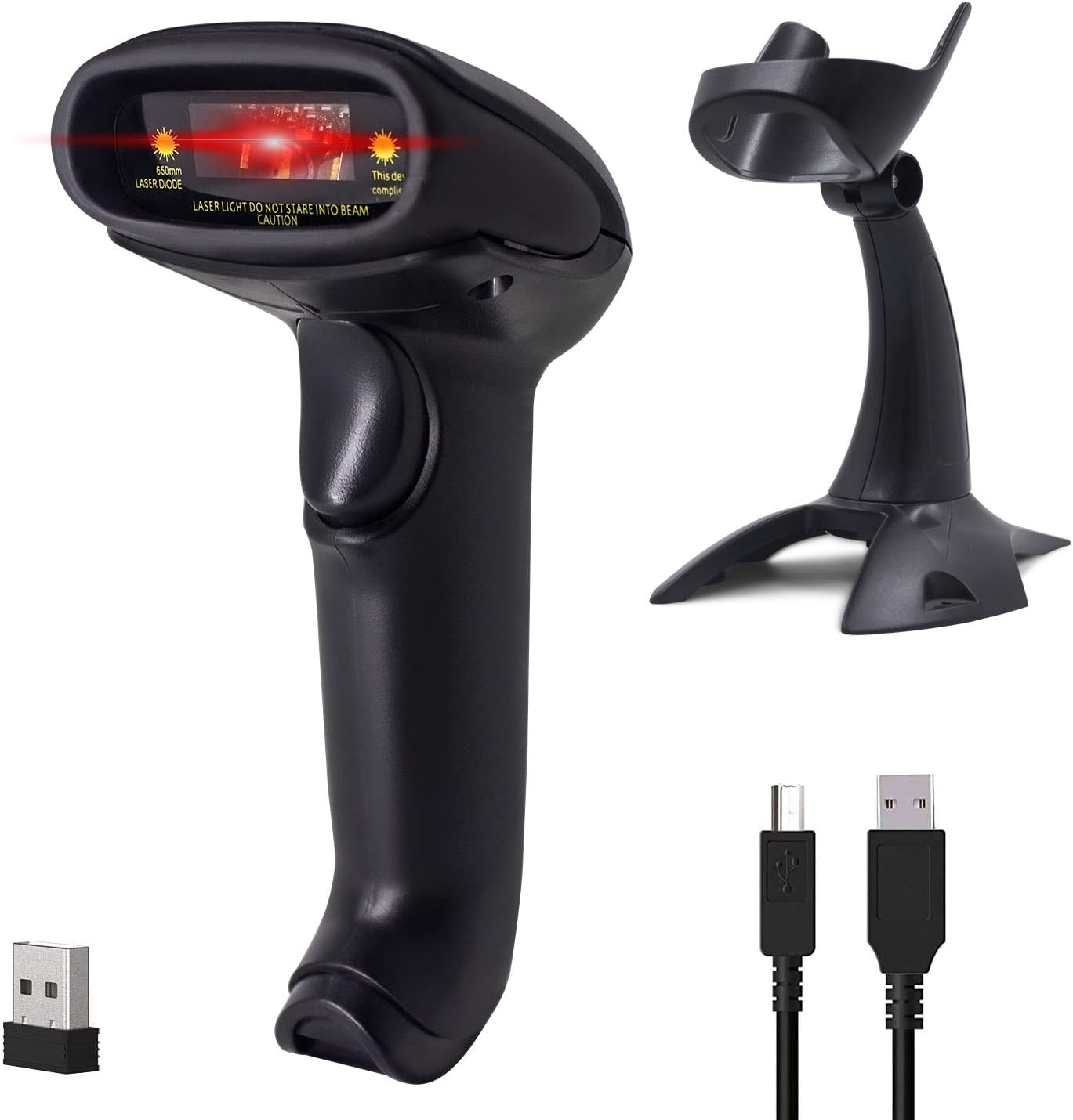 USB Wireless Barcode Scanner with Stand,Symcode Barcode